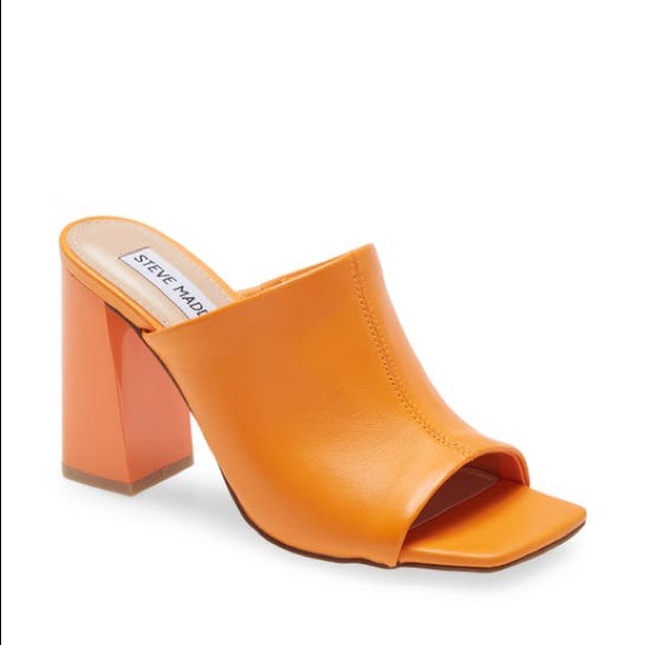 Steve Madden | Shoes | Steve Madden Tule Block Heels Orange | Poshmark